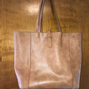 Bass Tan Leather Tote Purse